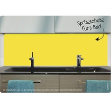 Panneau mural salle de bains mySPOTTI aqua jaune soufre 90x45 cm-thumb-1