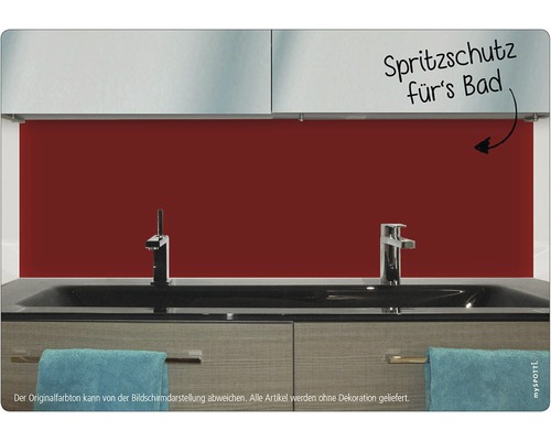 Badezimmer Waschbecken mit Spritzschutz