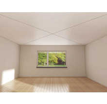 Dalle de plafond T80 aspect crépi finition au balai 50 x 50 x 0,6 cm 2 m² par paquet-thumb-1