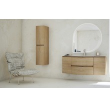 Waschtischunterschrank Vague 69 cm Tabak Eiche montiert