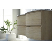 Waschtischunterschrank Vague 69 cm Tabak Eiche montiert