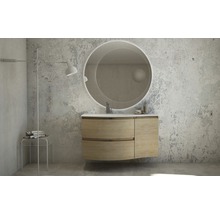 Waschtischunterschrank Vague 69 cm Tabak Eiche montiert