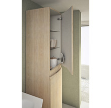 Hochschrank BadenHaus Vague 40 cm breit Tabak Eiche fertig montiert
