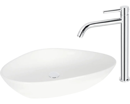 Vasque à poser avec robinet