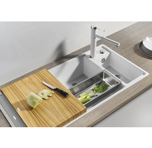 Spüle Blanco AXIA III 6 S 1000 x 510 mm felsgrau ohne Multifunktionsschale 524644 1 Spülbecken Mit Tropffläche Becken links