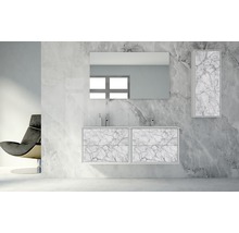 Meuble sous-vasque Baden Haus Bellagio couleur de façade blanc brillant 70 x 51 x 46 cm
