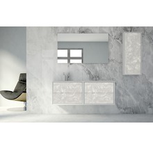 Meuble sous-vasque Baden Haus Bellagio couleur de façade gris brillant 70 x 51 x 46 cm