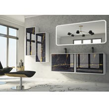 Waschtischunterschrank Baden Haus Bellagio BxHxT 70 x 51 cm x 46 cm Frontfarbe schwarz glanz 54868