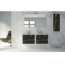 Waschtischunterschrank Baden Haus Bellagio BxHxT 70 x 51 cm x 46 cm Frontfarbe schwarz glanz 54868