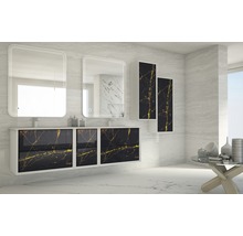 Waschtischunterschrank Baden Haus Bellagio BxHxT 70 x 51 cm x 46 cm Frontfarbe schwarz glanz 54868