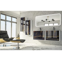 Waschtischunterschrank Baden Haus Bellagio BxHxT 70 x 51 cm x 46 cm Frontfarbe schwarz glanz 54868