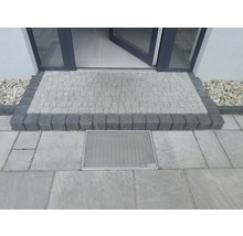 Tapis gratte-pieds Wolfa 75x50x7 cm avec grille caillebotis (maille 30x10 mm)