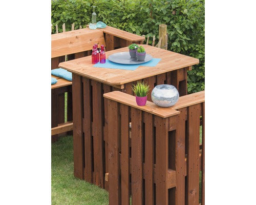 Holz Gartentheke mit Sitzbank und Tisch