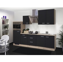 Cuisine complète Flex Well avec appareils Santo 270 cm anthracite mat démontée variante réversible 00011561