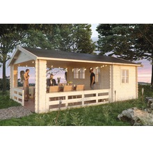 Terrassenhaus SKAN HOLZ Alicante mit Fußboden 420 x 553 cm natur