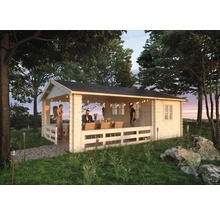 Terrassenhaus SKAN HOLZ Alicante mit Fußboden 420 x 603 cm natur