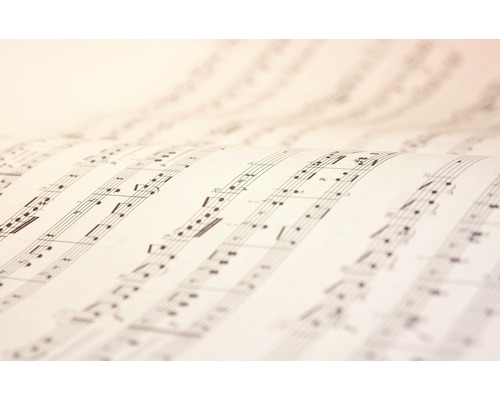 Notenblatt mit aufgedruckten Noten