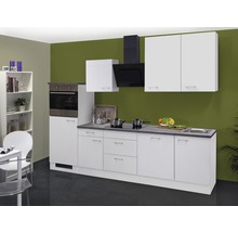 Cuisine complète Flex Well avec appareils Lucca 280 cm blanc mat démontée variante réversible 00011584