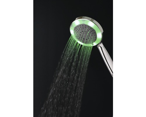 Handbrause mit LED-Beleuchtung und Wasserstrahl