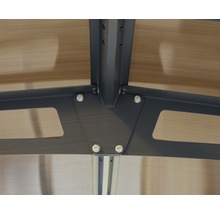 Carport simple Palram – Canopia Arcadia 5000 avec gouttière 359 x 507 cm anthracite