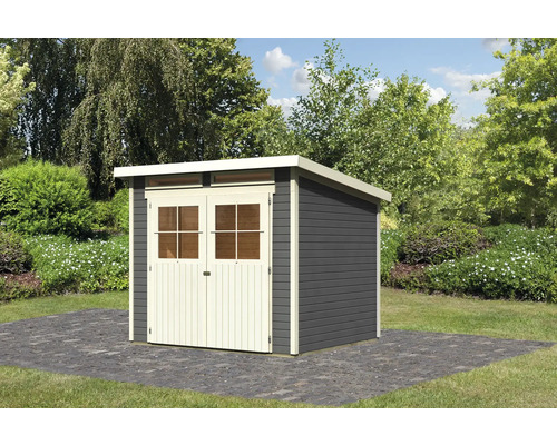 Gartenhaus aus Holz mit Doppeltür im Garten