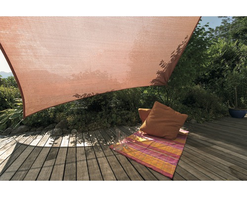 Voile d'ombrage Adria carré terre cuite 360x360 cm