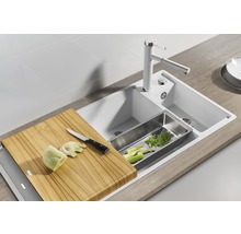 Spüle Blanco Axia III 6 S 1000 x 510 mm weiß ohne Multifunktionsschale 523466 1 Spülbecken Becken rechts Mit Restebecken Mit Tropffläche