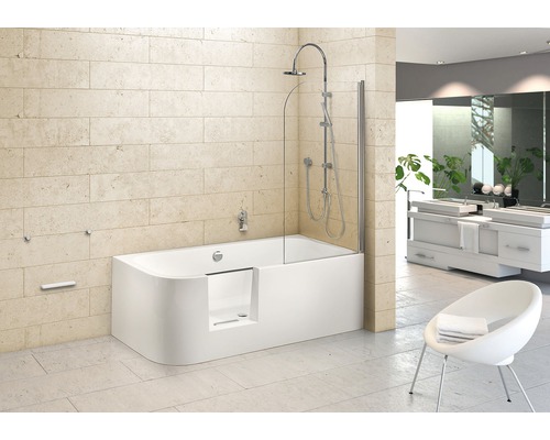 Set de baignoires OTTOFOND Free-Gate 80 x 180 cm blanc brillant 703915