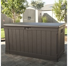 Gartenbox aus Kunststoff im Aussenbereich