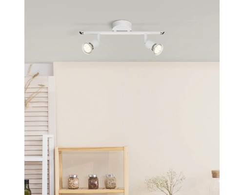 Spot de plafond LED 2x3W 2x250 lm 3000 K blanc chaud l 225 mm Loona blanc
