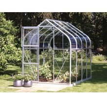 Serre avec des plantes dans le jardin.