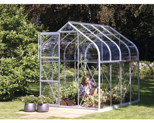 Serre Vitavia Orion 5000 verre de sécurité trempé 3 mm 202x257 cm alu