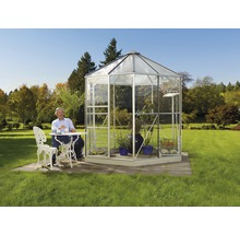 Gewächshaus Vitavia Hera 4500 Einscheibensicherheitsglas/ Hohlkammerplatten 3/6 mm 212x253 cm Aluminium