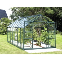 Gewächshaus Vitavia Uranus 11500 Einscheibensicherheitsglas 3 mm inkl. Fundament 257x445 cm smaragd