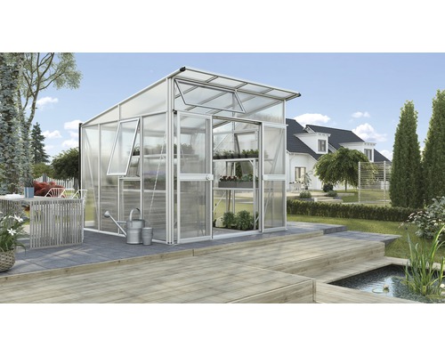 Gewächshaus Vitavia Aphrodite 7800 Hohlkammerplatten 10 mm 275x270 cm Aluminium Gewächshaus Vitavia Aphrodite 7800 Hohlkammerplatten 10 mm 275x270 cm Aluminium