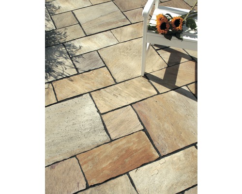 Dalle de terrasse en quartzite FLAIRSTONE Milano 40 x 40 cm épaisseur 2-4 cm