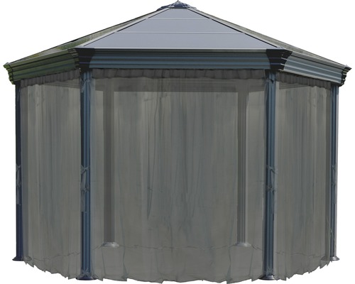 Tonnelle de jardin avec rideaux