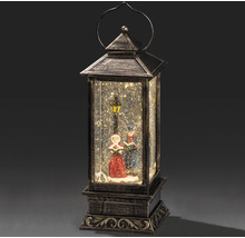 Lanterne décorative avec boule à neige, éclairée, avec motif de Noël