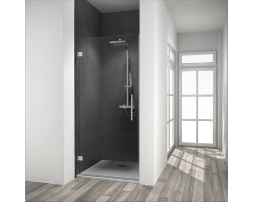 Porte de douche dans une niche Schulte Davita 1000 x 2000 mm type de verre discret avec prise de mesures, livraison et montage inclus