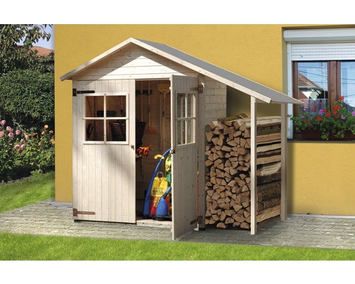 Remise à outils weka Expresshaus 357 avec plancher et toit en appentis 224x85 cm, nature