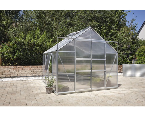 Serre Vitavia Meridian 2 6700 panneaux alvéolés 6 mm 257x258 cm alu