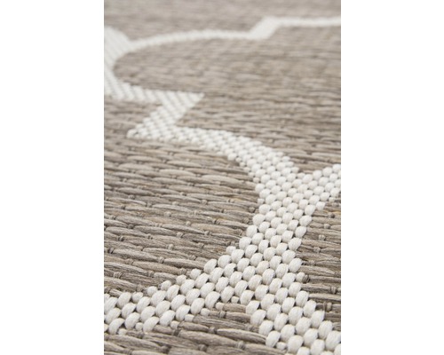 Detailansicht eines Teppichs mit geometrischem Muster