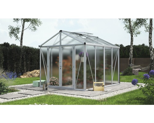 Gewächshaus Vitavia Zeus Comfort 8100 Hohlkammerplatten 16 mm 258,4x316,4 cm Aluminium Gewächshaus Vitavia Zeus Comfort 8100 Hohlkammerplatten 16 mm 258,4x316,4 cm Aluminium