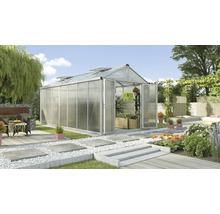 Gewächshaus Vitavia Zeus Comfort 13800 Hohlkammerplatten 10 mm mit Bodenprofil 258,4x539,6 cm Aluminium