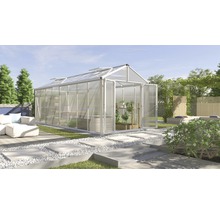 Gewächshaus Vitavia Zeus Comfort 15700 Hohlkammerplatten 10 mm mit Bodenprofil 258,4x614 cm Aluminium