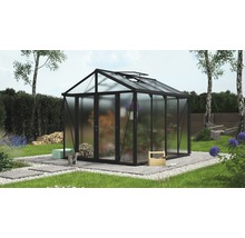 Gewächshaus Vitavia Zeus Comfort 8100 Hohlkammerplatten 16 mm mit Bodenprofil 258,4x316,4 cm schwarz