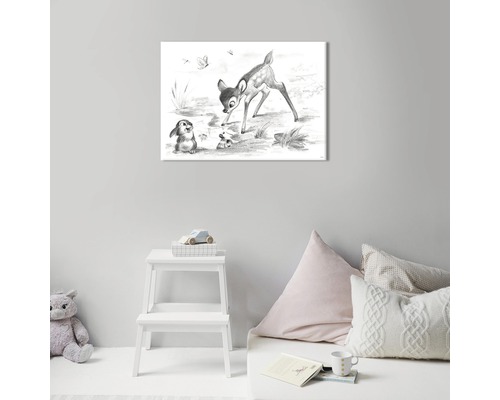 Tableau mural avec motif Bambi dans une chambre d''enfant