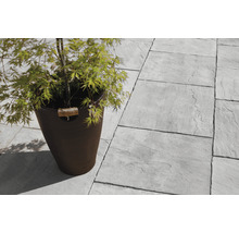 Dalle de terrasse en béton India gris multiformat épaisseur 4 cm (1 pal. = 9,72 m² corresp. à 6 kits de 1,62 m²)