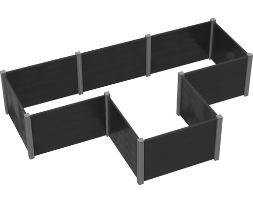 Gartenbeet aus Kunststoff mit modularem Aufbau