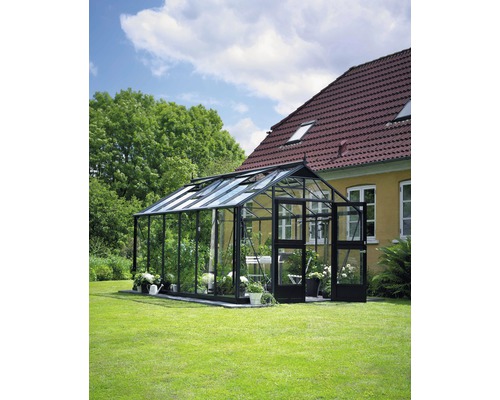 Serre Premium 13.0 m², verre de sécurité 3 mm, 296x439 cm, anthracite